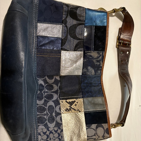 Coach Patchwork Leather Shoulder Bag - Picture 2 of 10